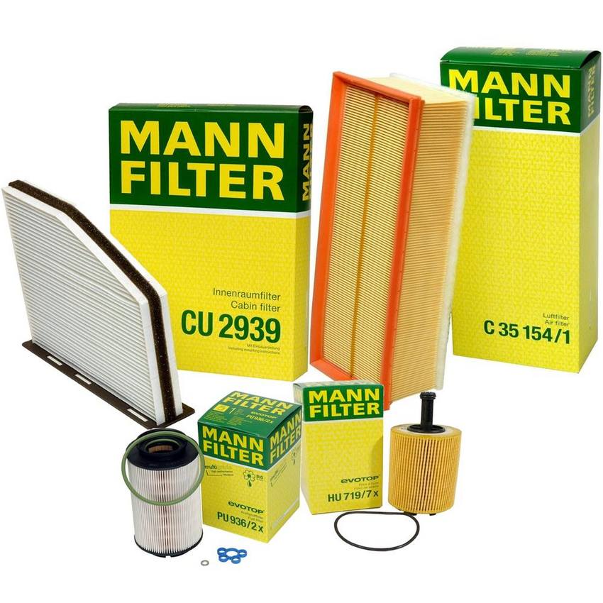 VW Air / Cabin Air / Fuel / Engine Oil Filter Kit 1K0819644B - MANN-FILTER 3739314KIT